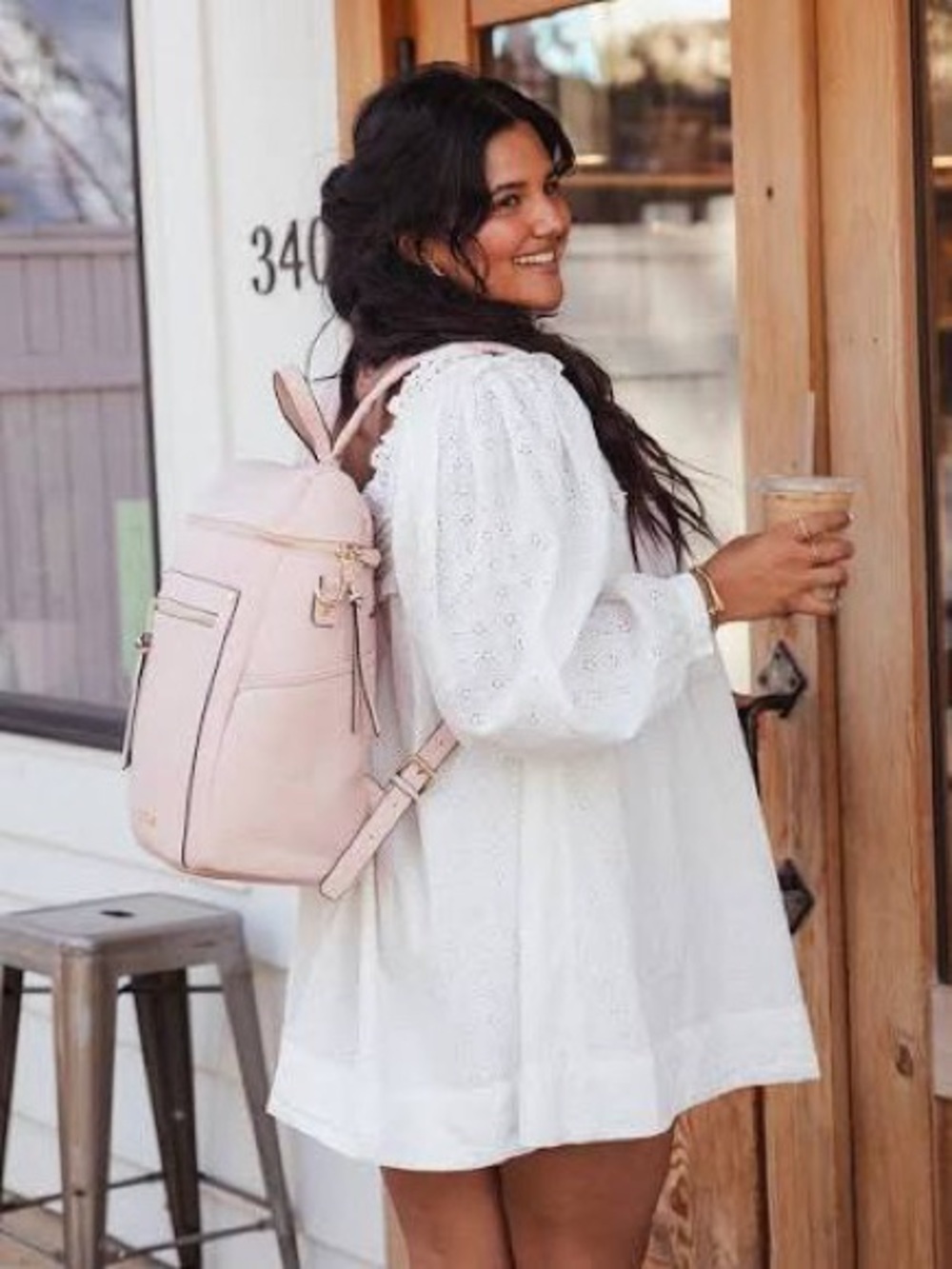 Poppy & Peonies Commuter Backpack- Blush